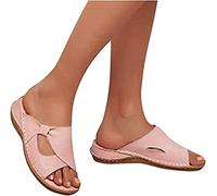 LUWAY Sandali per Le Donne Sandali ortopedici correttivi per Le Dita Piattaforma Sandali correttivi in Pelle PU Estivi Scarpe per Alluce valgo Sandali Correttore Infradito,Rosa,US7/EU38