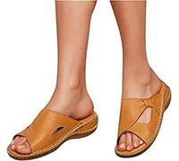 LUWAY Sandali per Le Donne Sandali ortopedici correttivi per Le Dita Piattaforma Sandali correttivi in Pelle PU Estivi Scarpe per Alluce valgo Sandali Correttore Infradito,Marrone,US7.5/EU39