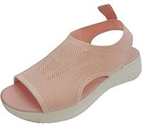 LUWAY Sandali Sportivi con Scivolo Ortopedico con Cinturino Posteriore Lavabile Estivo Scarpe Sportive Casual con Suola Morbida con Plateau,Rosa,US7/EU38