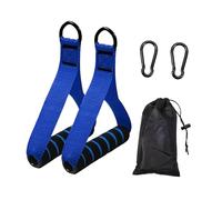 Luwecf 2 Pezzi Maniglie per Allenamento Impugnature Robustezza Massima con Ganci Metallo Nylon Manici Attacco Bande Elastiche Superficie Schiuma Antiscivolo, Blu