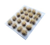 Luwecf 20 Pezzi Miniature Prato Ciuffi Arbusti Artificiali Modellismo Nylon per Scenari Ferroviari Paesaggi Tavolo Diorami Giardino, Marrone Chiaro