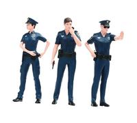 Luwecf 3 Pezzi 1/24 Figure della Polizia Modelli di Micro Scene Dipinti a Mano Accessori Decorativi per diorami per Hobby Micro Paesaggio Regalo
