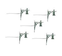 Luwecf 5 Pezzi Miniature Lampade da Parete Lampade a LED per Modellismo Accessori Decorativi in Pp per Progetti Fai da Te Adatte a Scene per Case di Bambole, Verde