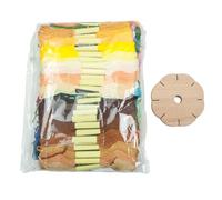 Luwecf 50 Pezzi Disco per Piastra Circolare Strumenti Gioielli Fai da Te Accessori per Bracciali in Legno Adatto per Realizzazione Gioielli Lavori, 100 Fili