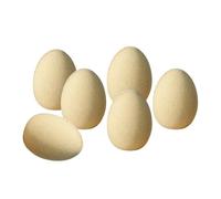 Luwecf 6 Pezzi di Uova di Legno Non Verniciate, Progetto Fai Da Te per Decorazioni per La Casa, Uova di Pasqua in Legno