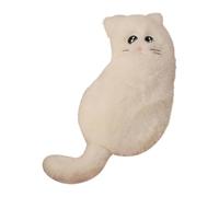 Luwecf Astuccio Borsa Organizzatore Contenitore per Cancelleria di Peluche Soffice con Design a Gatto Adatto per Bambini Adolescenti E per Il Ritorno a Scuol, Bianco