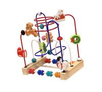Luwecf Bead Maze Toy Interattivo in Legno per Esercizi di Presa E Ordinamento Colori Stimola La Cognizione E Adatto a Genitori E Bambini, Tema Natalizio