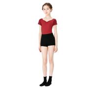 Luwecf Body Danza Classica Bambina Manica Corta, Completo Balletto con Gonna e Pantaloncini per Esibizioni, 120