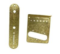 Luwecf Chitarra Coda Ponte Ricambio Metallo Accessori Incisi Design Elegante Funzione Riduzione Attrito Adatto per Artigiani Studi Musicali Concer, Oro