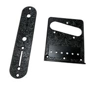 Luwecf Chitarra Coda Ponte Ricambio Metallo Accessori Incisi Design Elegante Funzione Riduzione Attrito Adatto per Artigiani Studi Musicali Concer, Nero