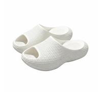 Luwecf Ciabatte Donna Eva Antiscivolo Pantofole Sandali Slides Morbida con Suola Spessa E Ergonomico Ammortizzate E Silenziose Adatte per Bagno Bordo Piscina Casa Passeggiate, Bianco, 40-41