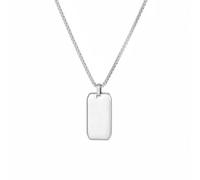 Luwecf Collana Acciaio Ciondolo Moda Pendente Tag Elegante in Comoda da Indossare Adatta Abbigliamento Urbano Tempo Libero Ufficio, Acciaio