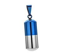 Luwecf Collana con Ciondolo Ricordo per Ceneri, Composta da Due Pezzi in Acciaio E Tubo di Vetro.