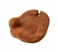 Luwecf Cuscino da Meditazione Cuscino Seduta Cuscino Schiena Cuscino Pavimento in Memory Foam con Finitura Scamosciata E Superficie Morbida Forma Bassa, Marrone Chiaro, Grande