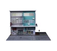 Luwecf Diorama Edificio Stradale 1/64 Esposizione Auto Modellino Parcheggio Città Illuminazione LED Miniatura Adatta per Collezione Regalo Decorazione Appass, Style B