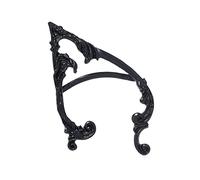 Luwecf Ear Cuff Clip Orecchino Donna Handmade Lega di Zinco Retro Hollow Adatto per Feste Magiche Compleanni Cosplay Matrimonio, Sinistra Nera