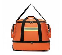 Luwecf Emergency Response Case Borsa Trolley Emergenza Valigetta Carrello Zaino Soccorso con Strisce Riflettenti E Scomparti Multipli per Accessori con Corpo, Array, Arancione