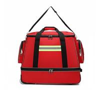 Luwecf Emergency Response Case Borsa Trolley Emergenza Valigetta Carrello Zaino Soccorso con Strisce Riflettenti E Scomparti Multipli per Accessori con Corpo, Array, Rosso