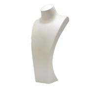 Luwecf Espositore per Collane, Busto di Manichino, Organizer per Gioielli, Porta Ciondoli Verticale dal Design Classico, Adatto per Regali E Anniversari, Bianco, 18.5 Cm X 10 Cm X 40