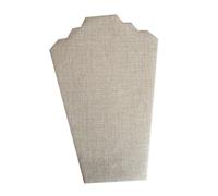 Luwecf Espositore per Collane Porta Collane a Busto Supporto Manichino Organizzatore di Catene Cavalletto Pieghevole in Flanella Adatto per Vetrine di Gioie, Beige