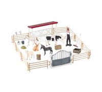 Luwecf Farmer Figurine Set Statuine Animali Miniatura Dettagli Realistici Materiali Resistenti Adatto per Gioco Educativo Ornamento Scrivania, 42.5 Cm X 36 Cm X