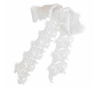 Luwecf Fermaglio Capelli Pizzo Fiocco Fermaglio Barrette Accessorio Tessuto Leggero E Confortevole per Tutto il Giorno Clip Robusta per Diversi Tipi di, Bianco