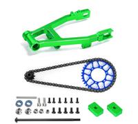Luwecf Forcella Posteriore Set Trasmissione Catena Pignone Sprocket Braccio Supporto Metallo Assemblaggio Facile Rinnova Allineamento Catena Adatto a Sostituzione RC Pista Pratica, Blue