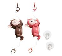 Luwecf Giocattolo a Forma di Scimmia con Corda Da Arrampicata per Gioco Interattivo E Miglioramento Delle Abilità Dei Bambini, Marrone Rosa, Taglia unica bambino