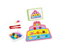 Luwecf Gioco Clip Perle Abbinamento in Legno Attività Apprendimento Sensoriale Giocattolo Educativo Sviluppo Logico Coordinazione Mano Occhio Ragazzi Ragazze, Style C, Taglia unica bambino