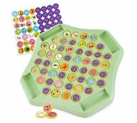 Luwecf Gioco da Tavolo per Bambini, Giocattolo Educativo di Memoria con Animali e Frutta, Gioco da tavolo a ribalta per quattro giocatori con 72 pezzi (animali e frutta)