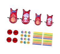 Luwecf Gioco di Dodgeball, Set di Lancio di Palle, attività al Chiuso E All'aperto per Bambini E Adulti per La Scuola, Rosso