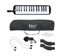 Luwecf Harmonica Musicale Giocattolo Tastiera con 32 Tasti Facili Da Premere Staccabili in Pp Tubo Soffiatore Borsa Trasportabile Adatto per Bambini, Nero