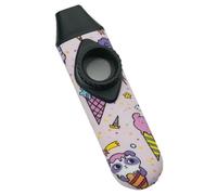 Luwecf Kazoo Strumento Musicale a Flauto Giocattolo D'Accompagnamento Leggero E Compatto con Membrane Sostituibili Adatto per Decorazione E Idee Re, Rosa