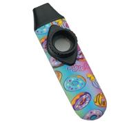 Luwecf Kazoo Strumento Musicale a Flauto Giocattolo D'Accompagnamento Leggero E Compatto con Membrane Sostituibili Adatto per Decorazione E Idee Re, Blu E Rosa
