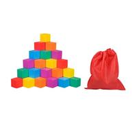 Luwecf Legno Colorati, Solidi, Giocattolo Educativo per La Matematica, Giocattolo Impilabile, Apprendimento Precoce per La Scuola Domestica, come descritto, 2 Cm 50 Pezzi