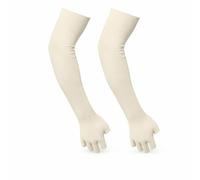 Luwecf Manicotti Braccia con Protezione Solare e Raffreddamento, Manicotto Braccio Sportivo Unisex Senza, Color carne, Maniche a braccio con dita scoperte, Beige