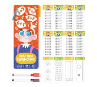 Luwecf Math Flash Cards Gioco Educativo con Carte Matematiche Cancellabili Supporti per Apprendimento Penne Incluse Strumenti Didattici Pratici per Studenti, Aggiunta