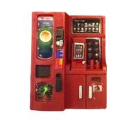 Luwecf Mini Macchina per Bevande, Modello di Macchina per caffè, Accessori per Bambole, Mini distributore Automatico per la casa, Rosso