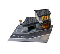 Luwecf Mini modello di edificio in scala 1/64 con ornamento compatto leggero, modello di scena di un negozio di alimentari, per regalare action figure