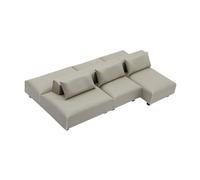 Luwecf Miniatura Divano Casa delle Bambole Sofa Micro Scena Mobile Decorativo Cuscino Artificiale Mobili Camera Abbellimento Adatto per Allestimenti Oggetti, M 2 Rows Gray