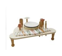 Luwecf Montessori Xilofono Pianoforte a percussione in legno astronave per bambini e bambine