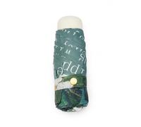 Luwecf Ombrello da Borsa Pieghevole, Mini Ombrello Tascabile per Pioggia e Parasole con Design Floreale, per, Ombrello pieghevole manuale con stampa a foglie verdi