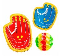 Luwecf Palla per Bambini con Ventosa, Gioco Interattivo per Attività all'Aperto e Giochi da Giardino, per Vacanze, Due guanti + 1 palla (non luminosa)