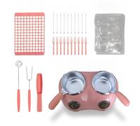 Luwecf Pentola Elettrica per Sciogliere Cioccolato, Apparecchio Termostatico per Fusione Cioccolato, 25W, Rosa, Spina Americana