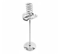 Luwecf Porta Asciugacapelli da Pavimento Supporto Organizer Strumenti Capelli Base Pesante Acciaio Inox Struttura Solida per Pettini E Clip Adatta a Saloni Professionali Barbieri Casa, Argento