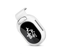 Luwecf Porta Auto, Clip Visiera, plastica, protezione spugna integrata, uso con una mano, acciaio inossidabile, per da sole, per, color to 2, Grande fortuna, Bianco