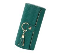Luwecf Porta Gioielli Scatola Valigetta Rotolo Cilindrico Organizer Pelle PU Robusta Divisori Multipli per Anelli E Collane Adatta per Viaggio Regalo Casa, Verde