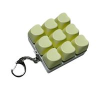 Luwecf Portachiavi Tastiera Tastierino a 9 Pulsanti Cubo Meccanico Giocattolo da Dito con Struttura in PVC Adatto per E Regal, Giallo