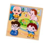Luwecf Puzzle in Legno Rompicapo Didattico Gioco a Incastro Tavola per Bambini Giocattolo per La Motricità per Imparare Il Ciclo Vitale Adatto per Giochi in, Uomini