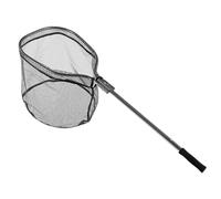 Luwecf Rete da Pesca Rete Landing Pieghevole Alluminio Leggera Rete Portatile Maglia Silicone AntiGraffio Adatta per Pesca in Mare Fiume Lago Viaggi Esterni, Nero